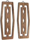 CroBlissful 2 Pcs Modern Mid Century Wall Art Wood Mid Century Elegance Decor by CroBlissful