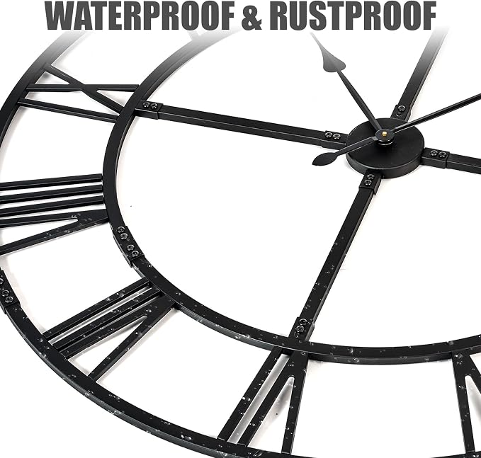 60 Inch Large Wall Clock for Living Room Decor – Easy-Assembly Silent - Image 3