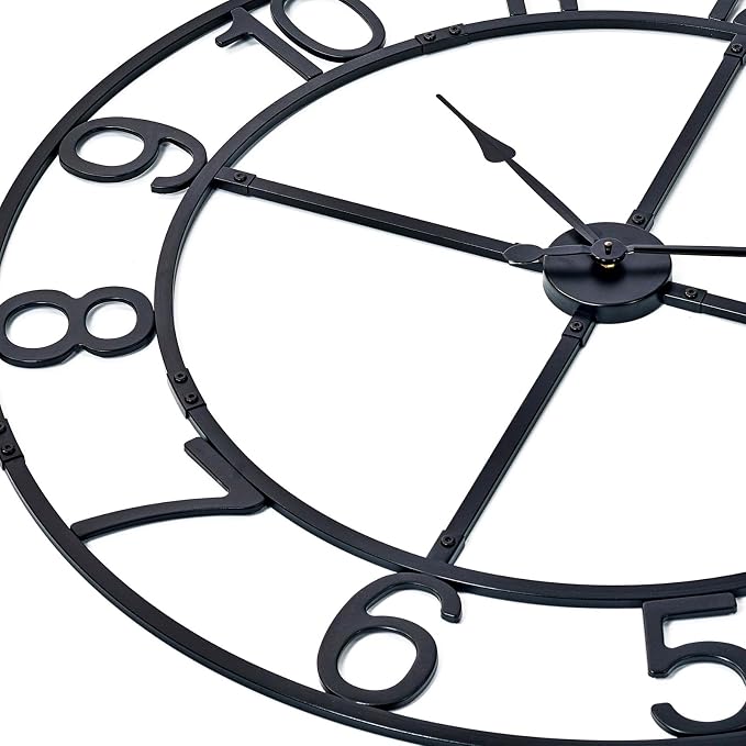 Large Wall Clock for Living Room Decor–48 Inch Silent Non-Ticking Modern - Image 4