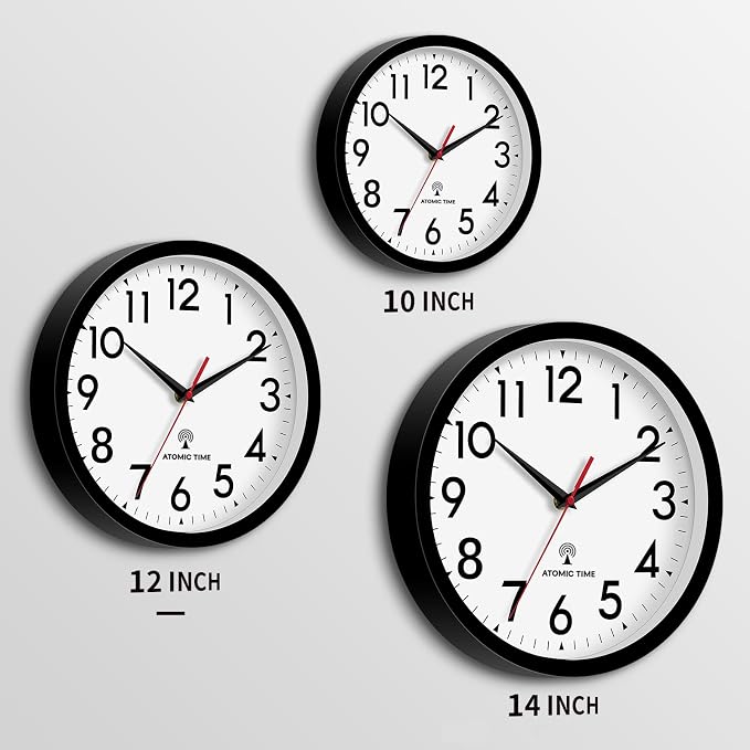 DAXSMY Atomic Wall Clock Analog 12 Inch Battery Operated Modern Decorative - Image 2
