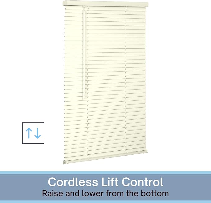 Lotus & Windoware Cordless 1" Vinyl Mini Blind 32" Wide x 64" Long - Image 2