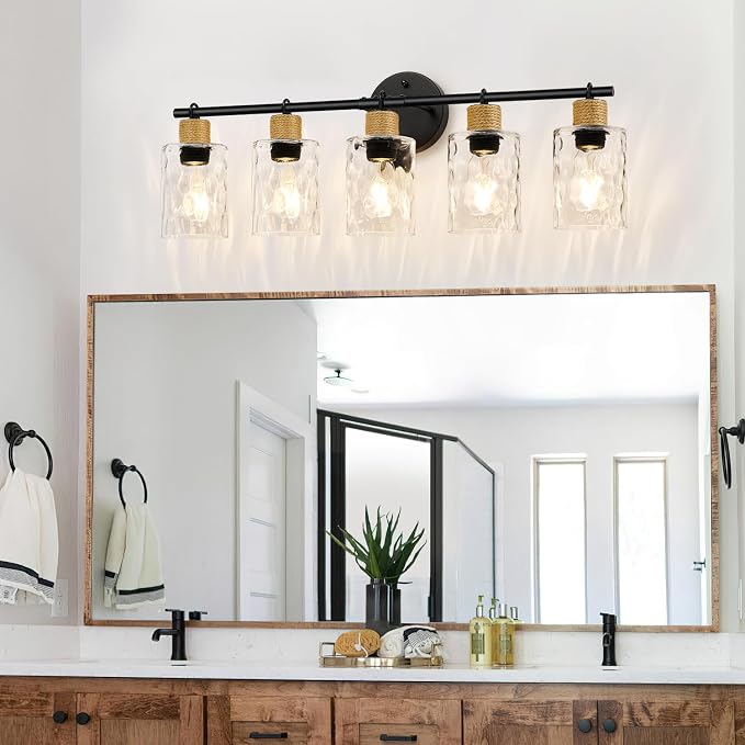 MOKATNG Bathroom Light Fixtures, 5-Light Coastal Vanity Lights - Image 4