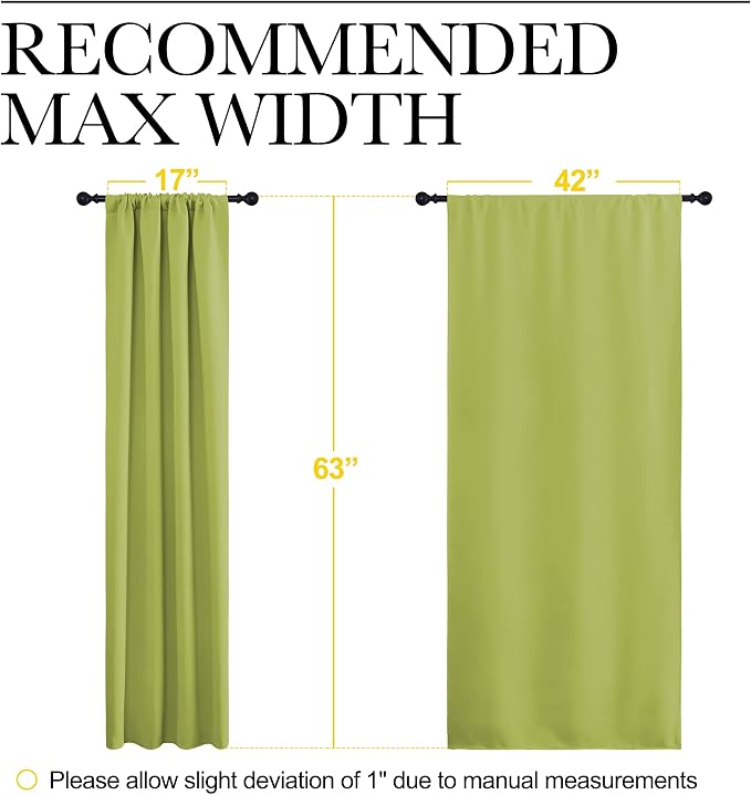 NICETOWN Green Blackout Draperies Curtains - Image 8