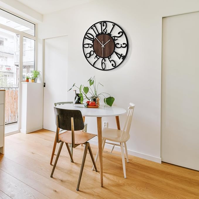 1st owned Wall Clock for Living Room -13" Silent Non Ticking, Battery Operated - Image 6