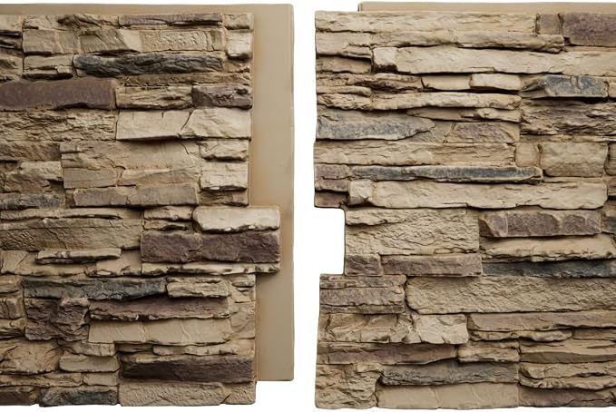 EverStone Canyon Ridge Faux Stone Panel, 45 3/4"W x 24 1/2"H x 1 1/4"D - Image 10