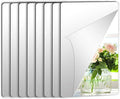 JUNEBRUSHS 8 Pack Self Adhesive Acrylic Mirror, 4X 6 Inch Mirror Tiles by JUNEBRUSHS