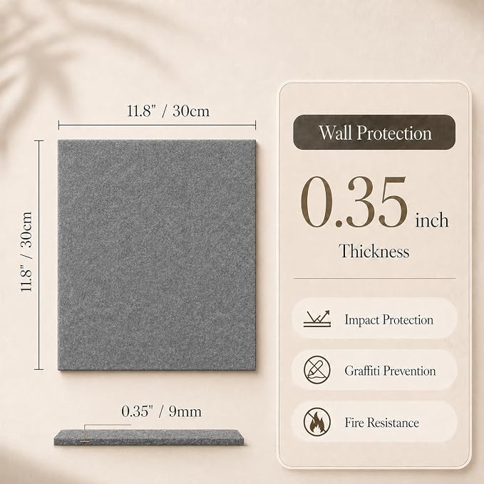 Large Cork Boards for Walls – 36" x 24" Self Adhesive Felt Wall Tiles - Image 2