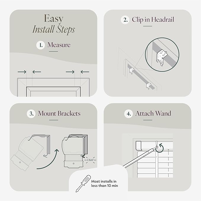 CHICOLOGY Cordless Mini Blinds, 1 Inch Vinyl Window Blinds, Room Darkening & - Image 5
