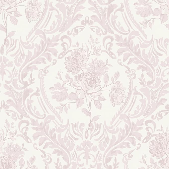 Ismoon Floral Peel and Stick Wallpaper Pink Contact Paper Boho Watercolor by Ismoon
