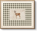 VIYYIEA Framed Wall Art for Living Room, Sika Deer Stamp Canvas Prints by VIYYIEAART