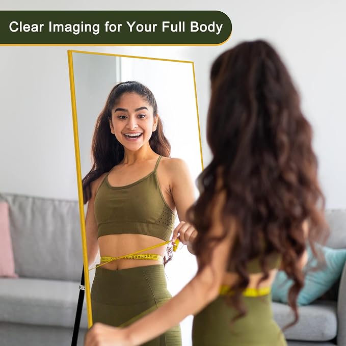 NicBex Full Length Mirror, Aluminum Alloy Frame Full Body Mirror - Image 7