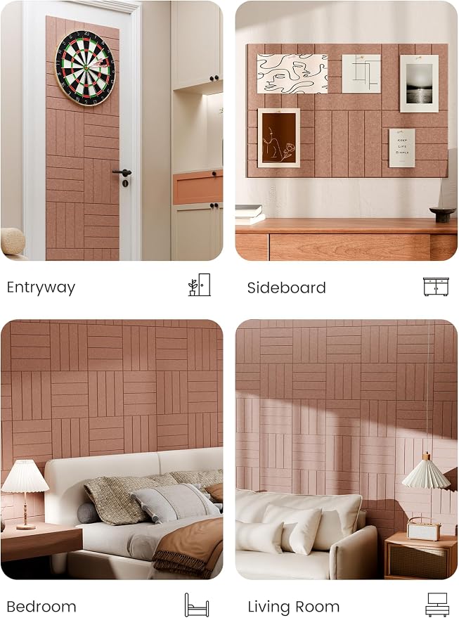 Bumusty Large Cork Board Alternative-36 x 24" Felt Bulletin Board Tiles - Image 5
