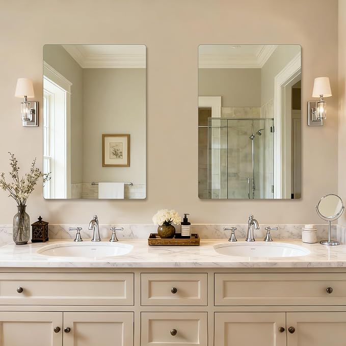 Frameless Mirror, Rectangle Bathroom Mirror - Image 7