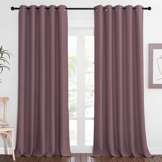 NICETOWN Blackout Curtains 84 Inch Length, Thermal Insulated Curtains by NICETOWN