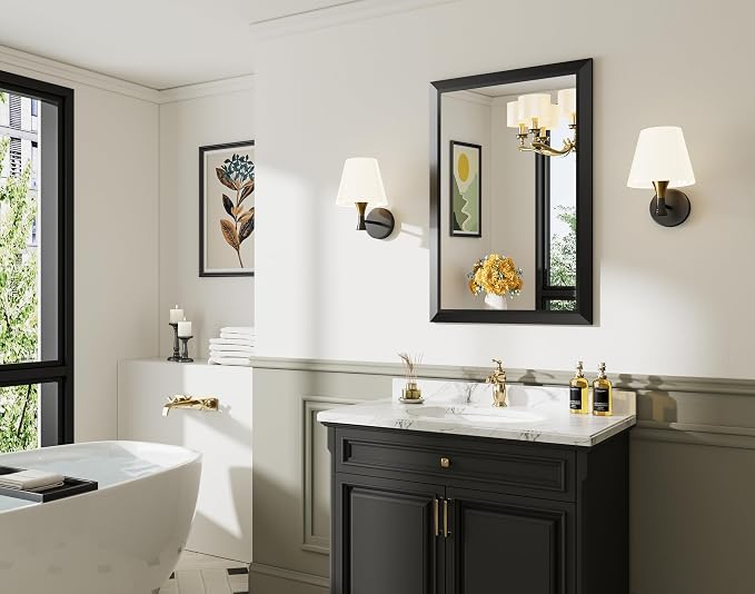 Briivue 24x36 Inch Black Bathroom Mirror - Image 9