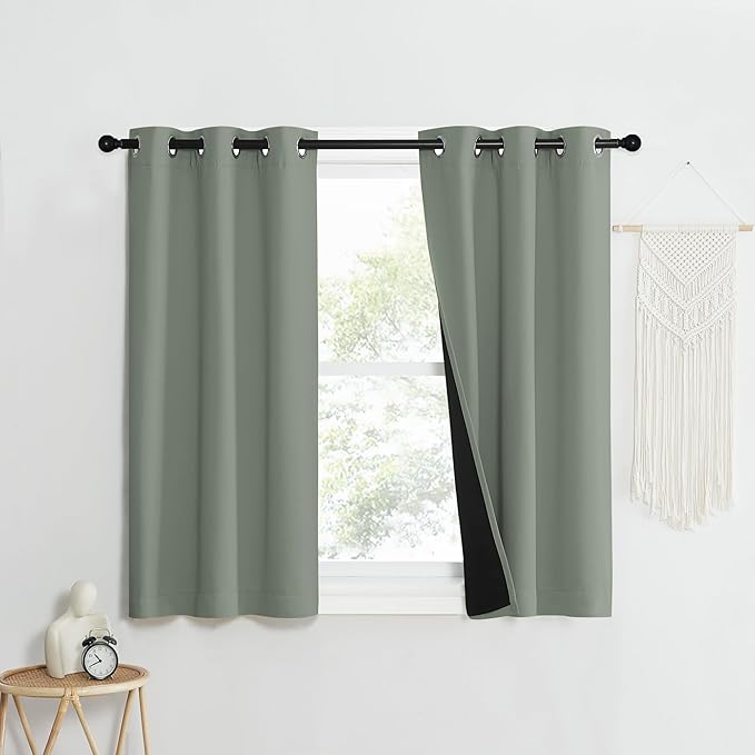 NICETOWN 100% Blackout Window Curtain Panels, Heat and Full Light Blocking by NICETOWN