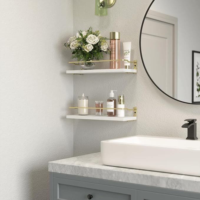 RICHER HOUSE Bathroom Shelves, Small Floating Wall Shelf - Image 5