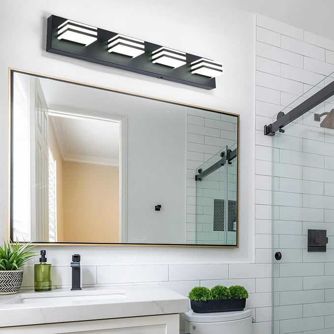 Black Bathroom Light Fixtures 24W Wall Light - Image 8