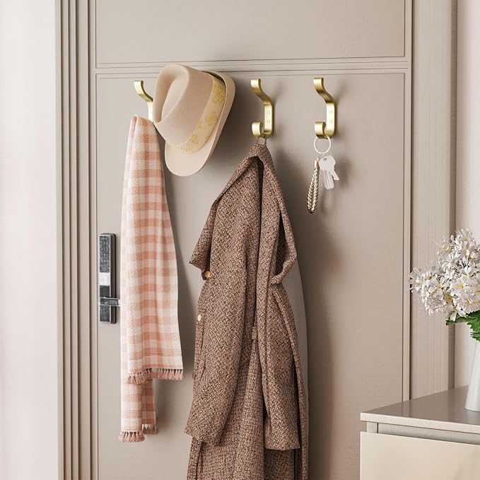 bussdis Large Wall Hooks for Hanging Coats: Heavy Duty Wall-Mount Hanger - Image 4