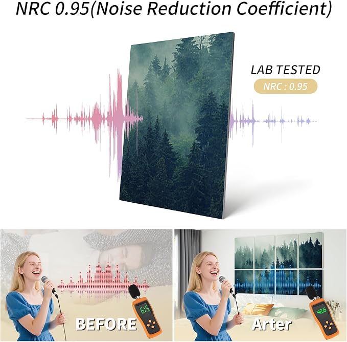 Art3d Soundproof Wall Panels 48"x32", Sound Absorbing Decorative Wall Panels - Image 3