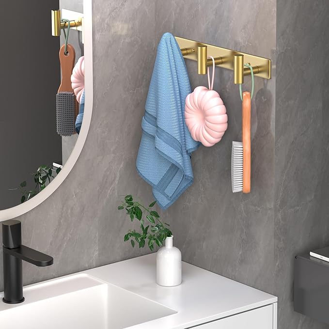 Wall Mounted Coat Rack-3 Hooks, Heavy Duty Stainless Steel Wall Hooks - Image 5