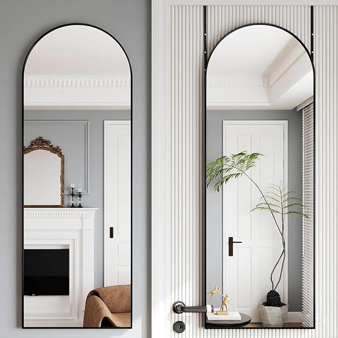 Door Mirror, Arched Full Length Mirror Over The Door, Full Body Mirrors by JAWGLOW