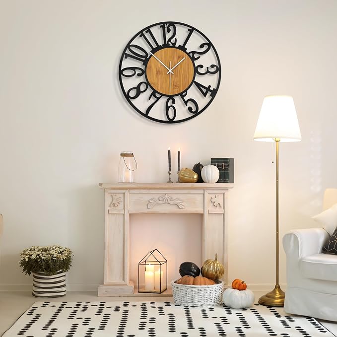 Large Wall Clock for Living Room Decor, 16 Inch Non Ticking Silent, Battery - Image 6