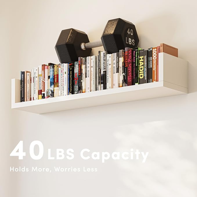 Wall Bookshelf, U Shaped Floating Bookshelf, Hanging Bookshelves - Image 4