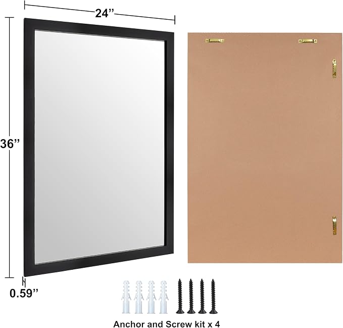 Ruomeng Rectangular Wall Mirror 24"x36" - Image 7
