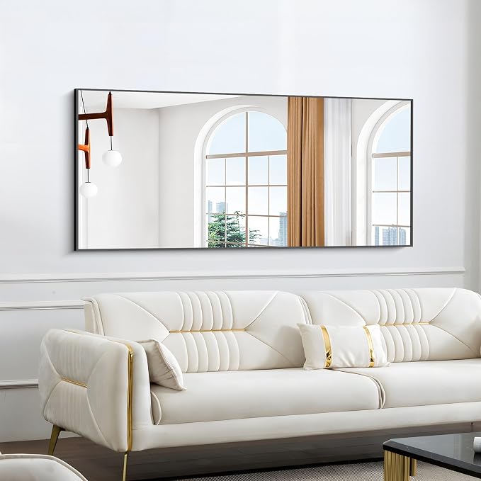 KOCUUY Bathroom Mirror, 30x60 Inch Large Black Mirrors - Image 4