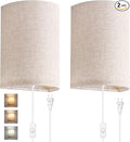 AVV Wall Sconces Set of Two, Wall Lamp Plug in by AVV