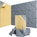 12 Pack Acoustic Panels with Self-Adhesive, Sound Panels High Density, by ROOME