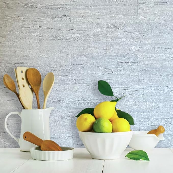 AULIGET 2-Piece Light Shale Peel and Stick Backsplash Wall Tiles, Laundry Room - Image 4