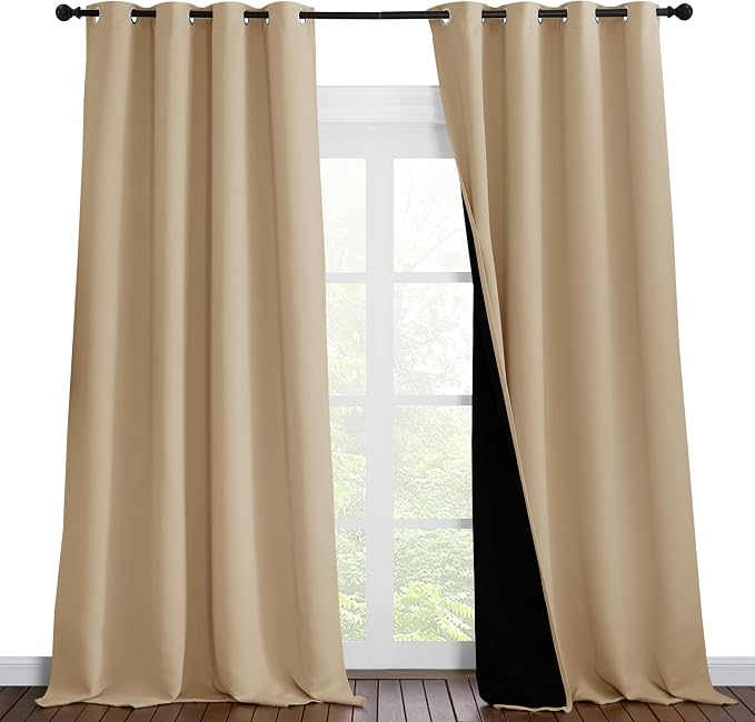 NICETOWN Thermal Insulated 100% Blackout Curtains, Noise Reducing Performance by NICETOWN