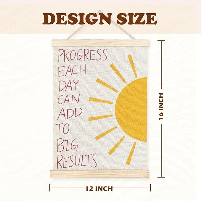Supwhd Nursery Positive Affirmations Wall Decor, Inspirational Add Up to Big - Image 6