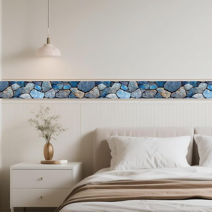 IVN Wallpaper Border Peeling and pasting Wall Stone Texture Decoration Wall - Image 2