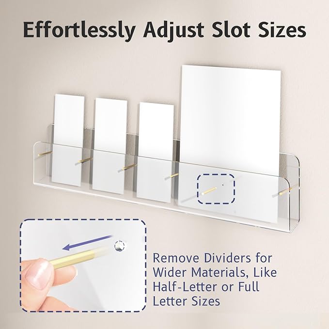 HIIMIEI Brochure Holder Wall Mount, Pamphlet Display Stand - Image 4