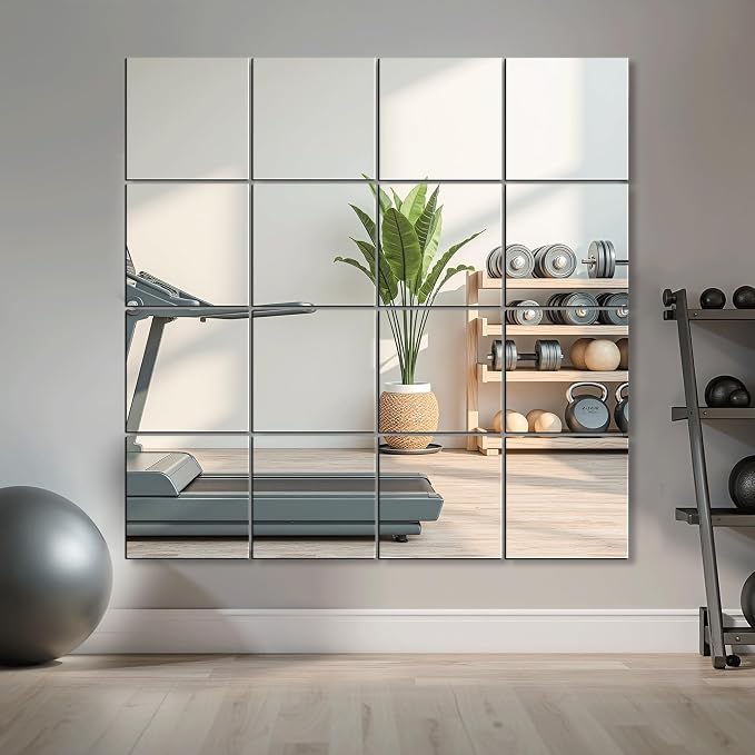 Delma Home Gym Mirrors, Square Large Wall Mirror - Image 2