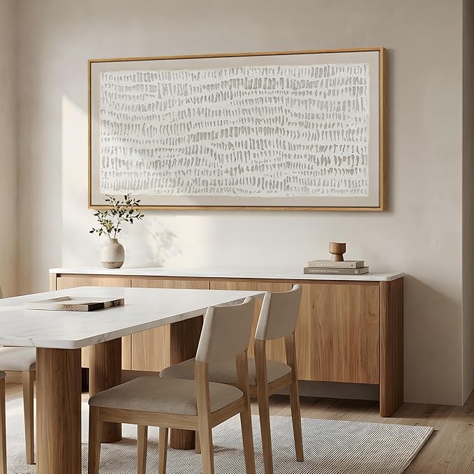 Large Framed Neutral Abstract Wall Art - Image 3