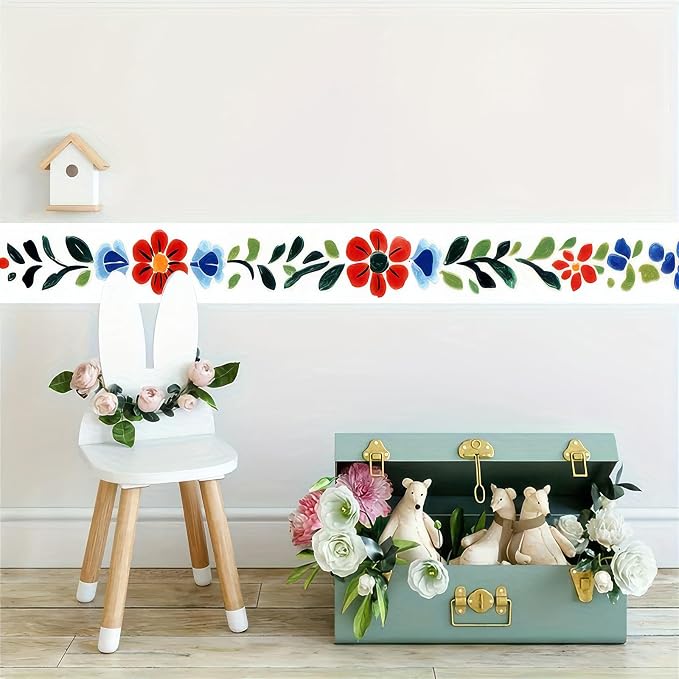 HOMETITUTE Wallpaper Border 4x196 Inch Peel and Stick Wall Border Wallpaper - Image 8
