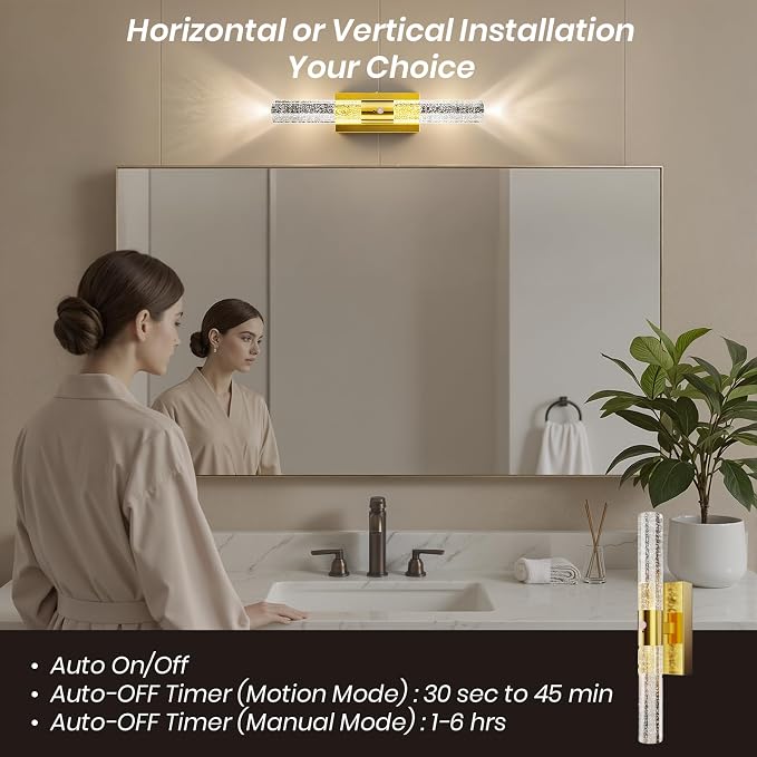 IRONPAX Wall Sconces Battery Operated Set of 2, Wireless Rechargeable Wall - Image 9