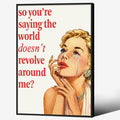 70s Pink Sexy Women Poster Funky Funny Quote Wall Art Retro Housewife Picture by Unknown