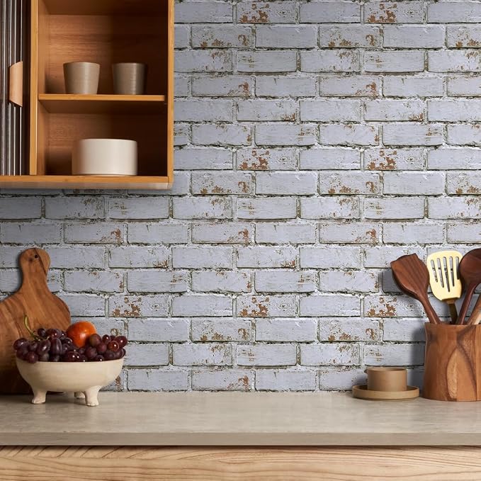 3D Faux Brick Wall Panels Peel and Stick, Small Brick-Look Textured Wall Sticker - Image 2