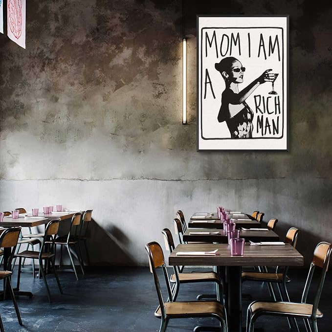 Mom I Am A Rich Man Aesthetic Retro Music Goblet Poster Feminist canvas Wall - Image 3