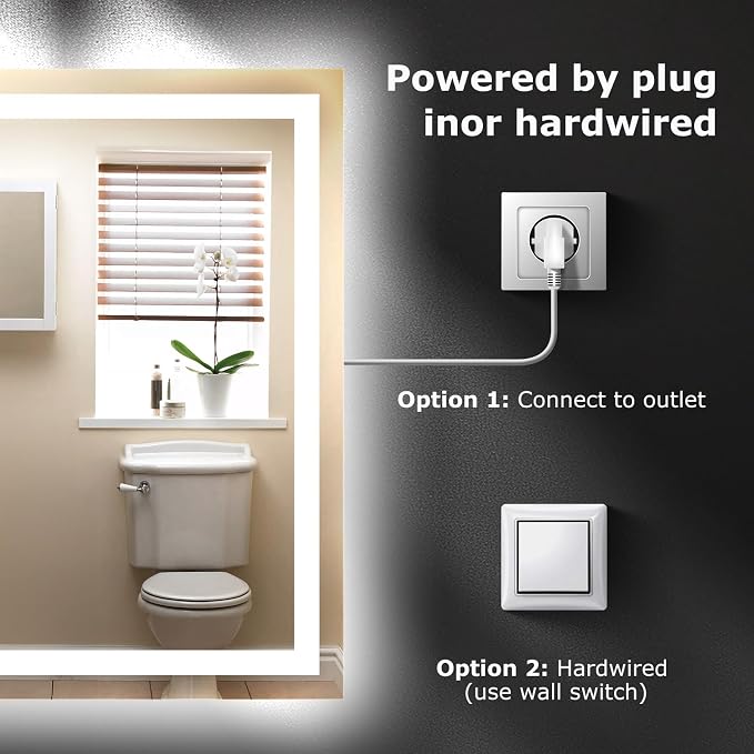 Hivone 30X36 LED Bathroom Mirror - Image 3