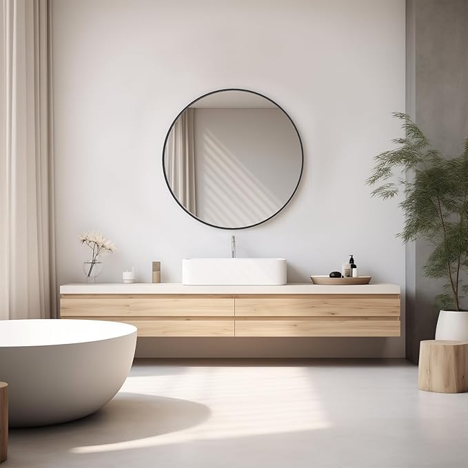 Sweetcrispy 24 Inch Round Wall Mirror - Image 6