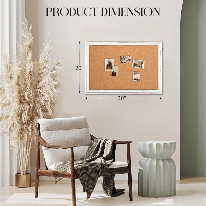 Cork Board Bulletin Board, Hanging Vision Board, Pin Board - Image 4