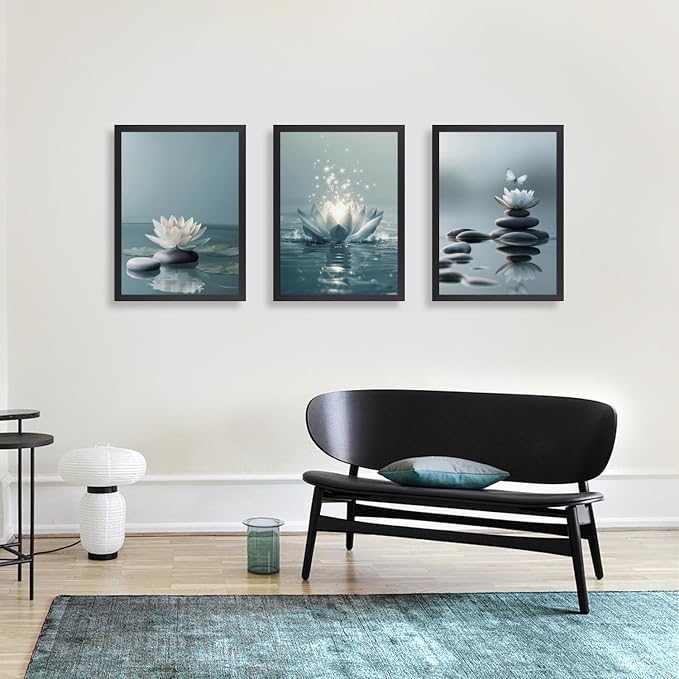 GELDSTEI Calm Zen Botanical Canvas Wall Art, Yoga Spa Meditation Room Decor - Image 8