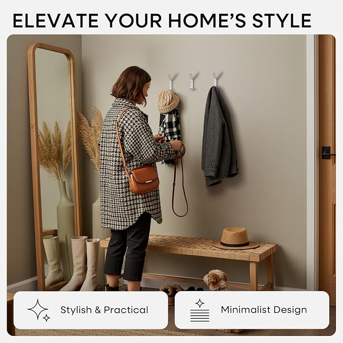 Homeforia Wall Coat Hook Rack - Image 2