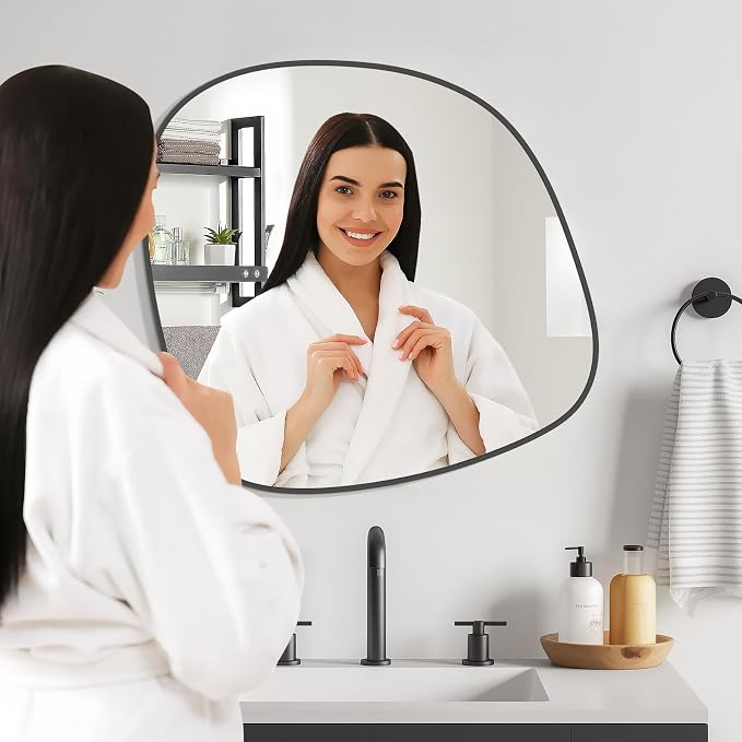 WallBeyond Asymmetrical Mirror, Irregular Wall Mirror, Wall Mirrors Decorative - Image 5